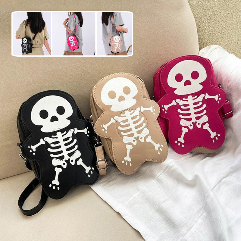 Halloween Skull Crossbody Bag Y2K Cute Shoulder Phone Bag For Women