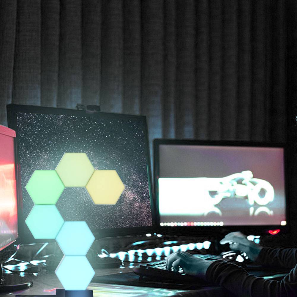 Smart LED Hexagon Light Panels App Control Ambient Lighting