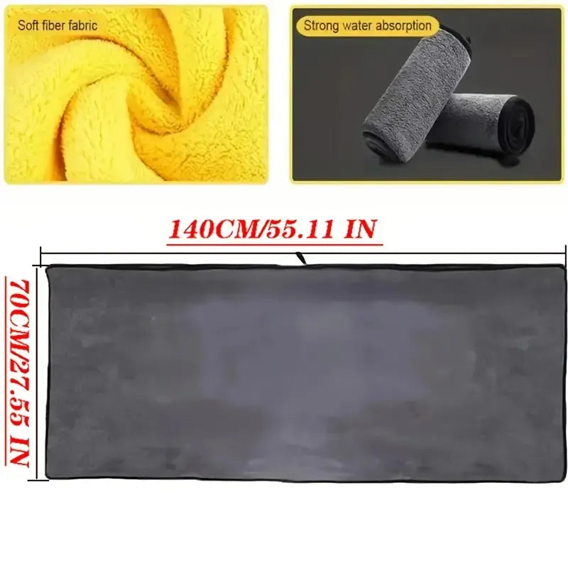 Premium Coral Velvet Car Wash Towel Ultra Absorbent & Scratch-Free