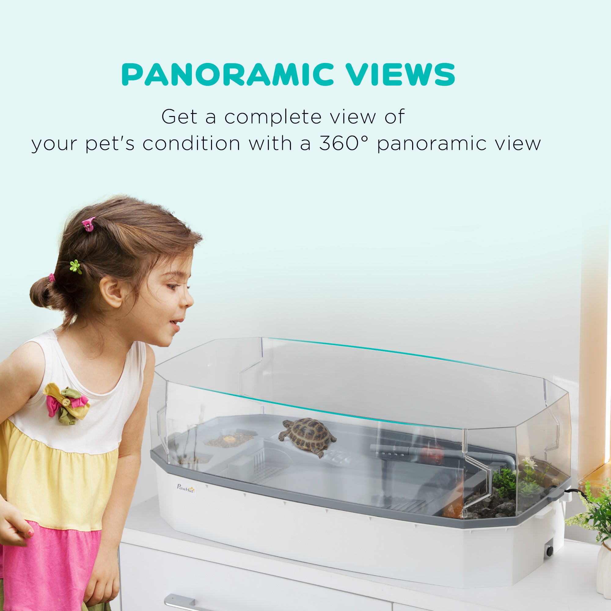 Premium Turtle Tank Kit Aquarium with Basking Platform Filter