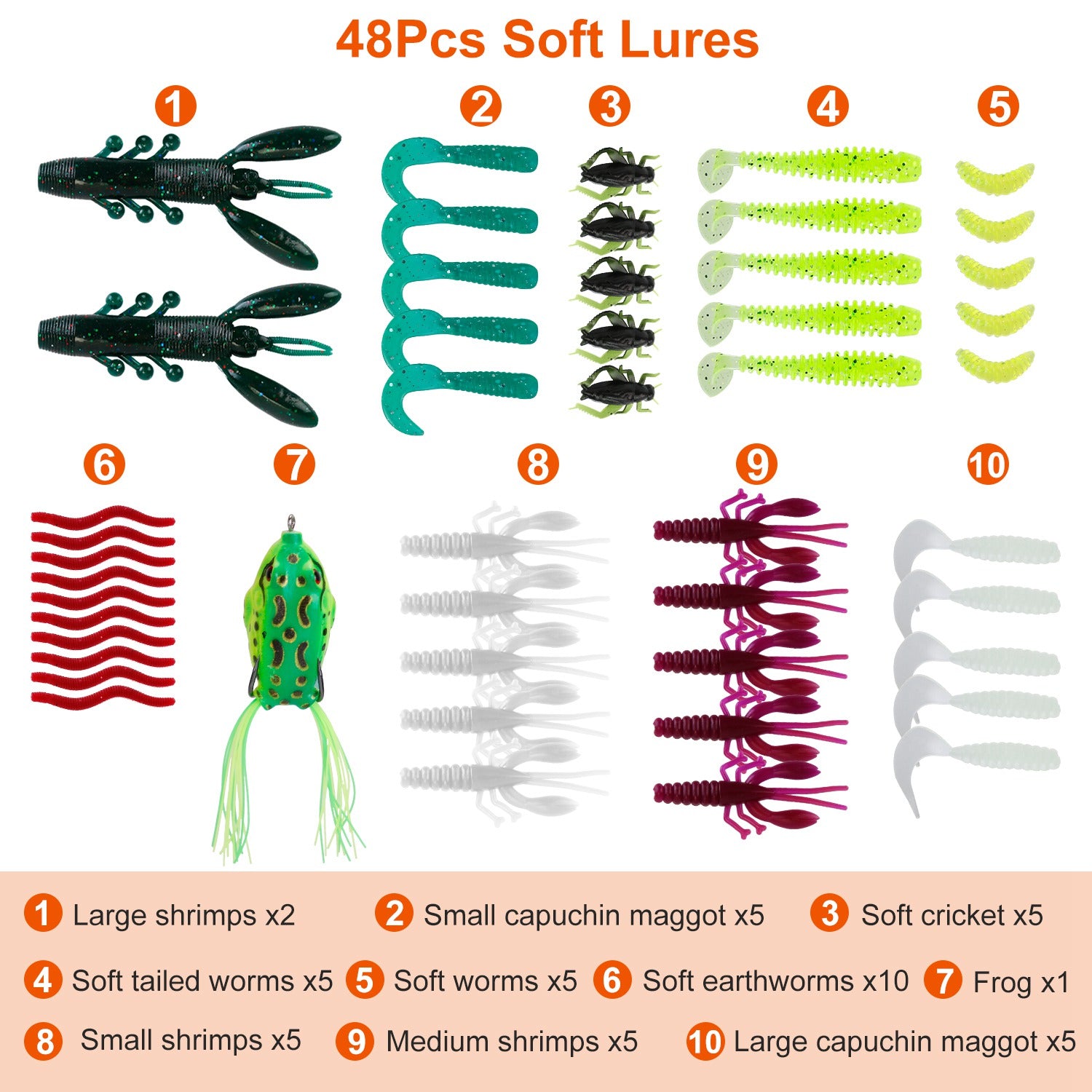 383pcs Fishing Lures Kit with Tackle Box for Bass Fishing