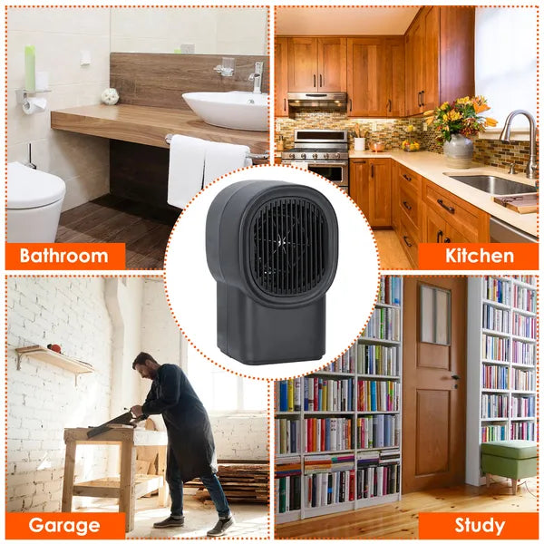 400W Portable Electric Space Heater Mini Desktop Fan
