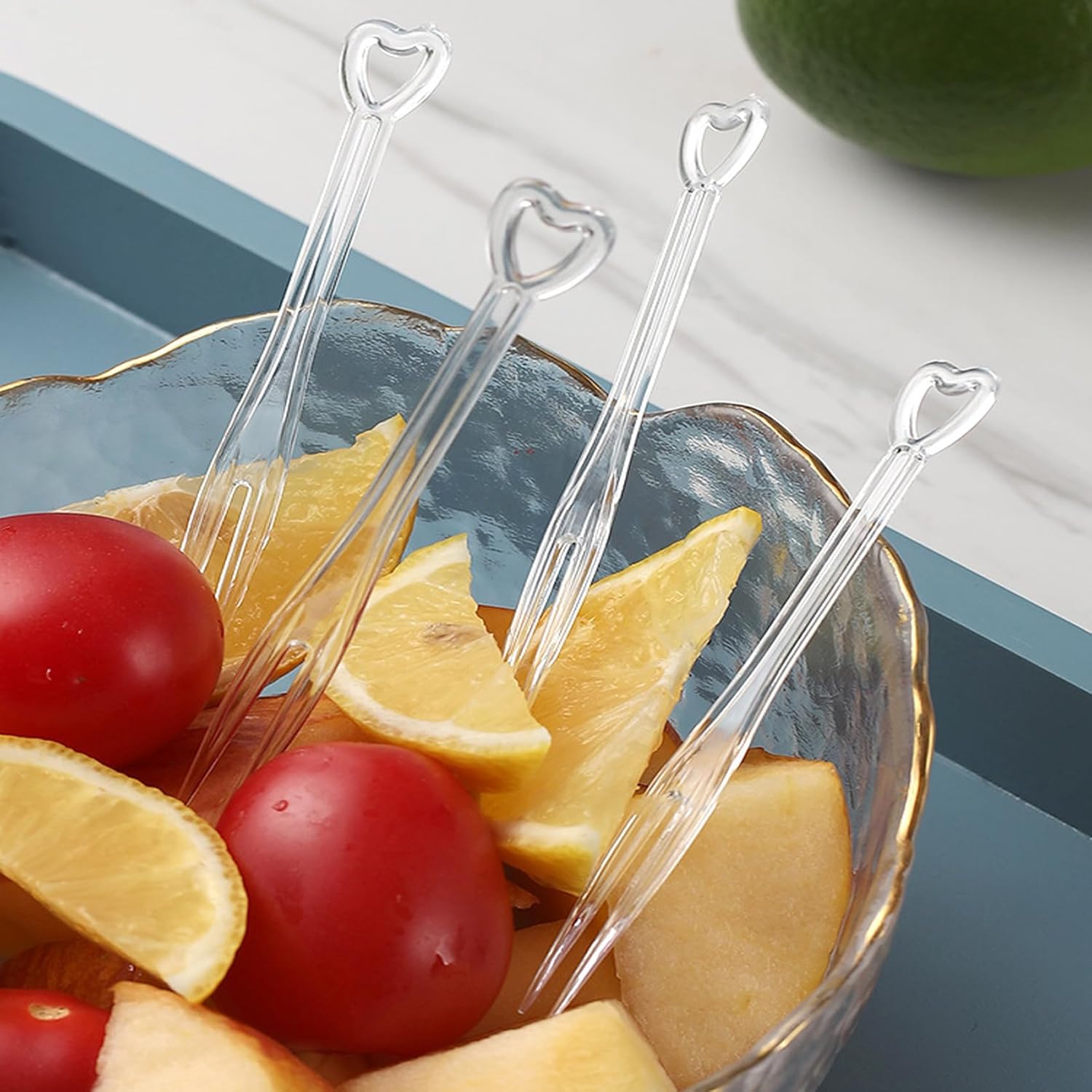 200pcs Disposable Mini Tasting Forks Plastic Appetizer Picks