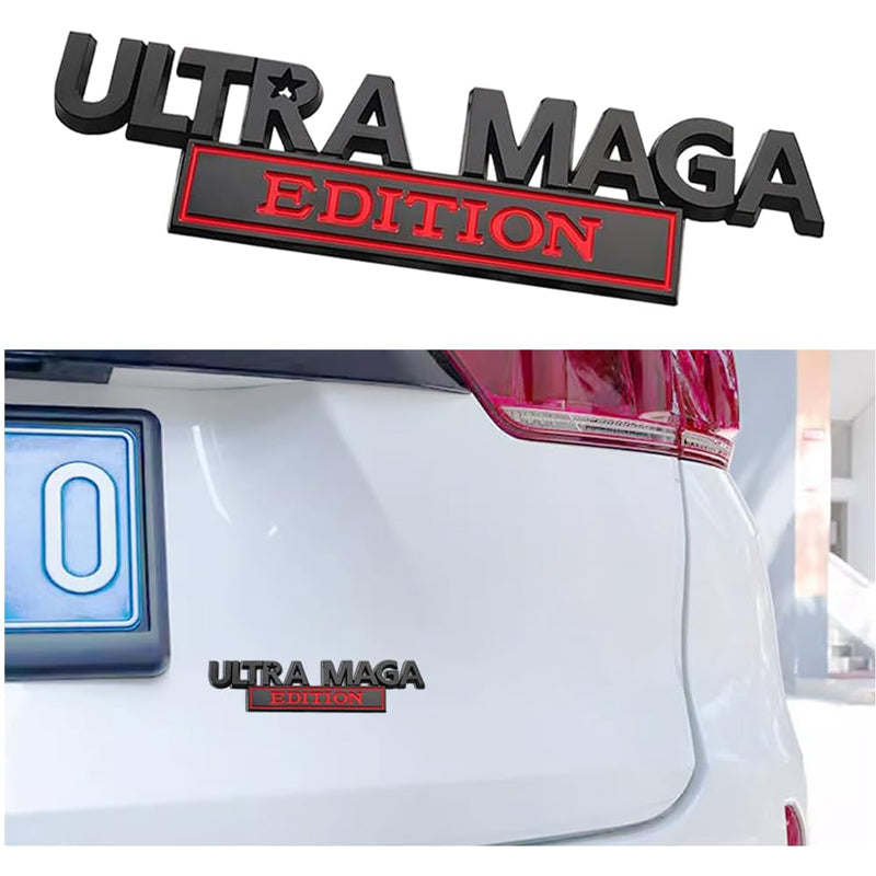 2PCS Ultra Edition 3D Metal Car Emblem Badge Sticker