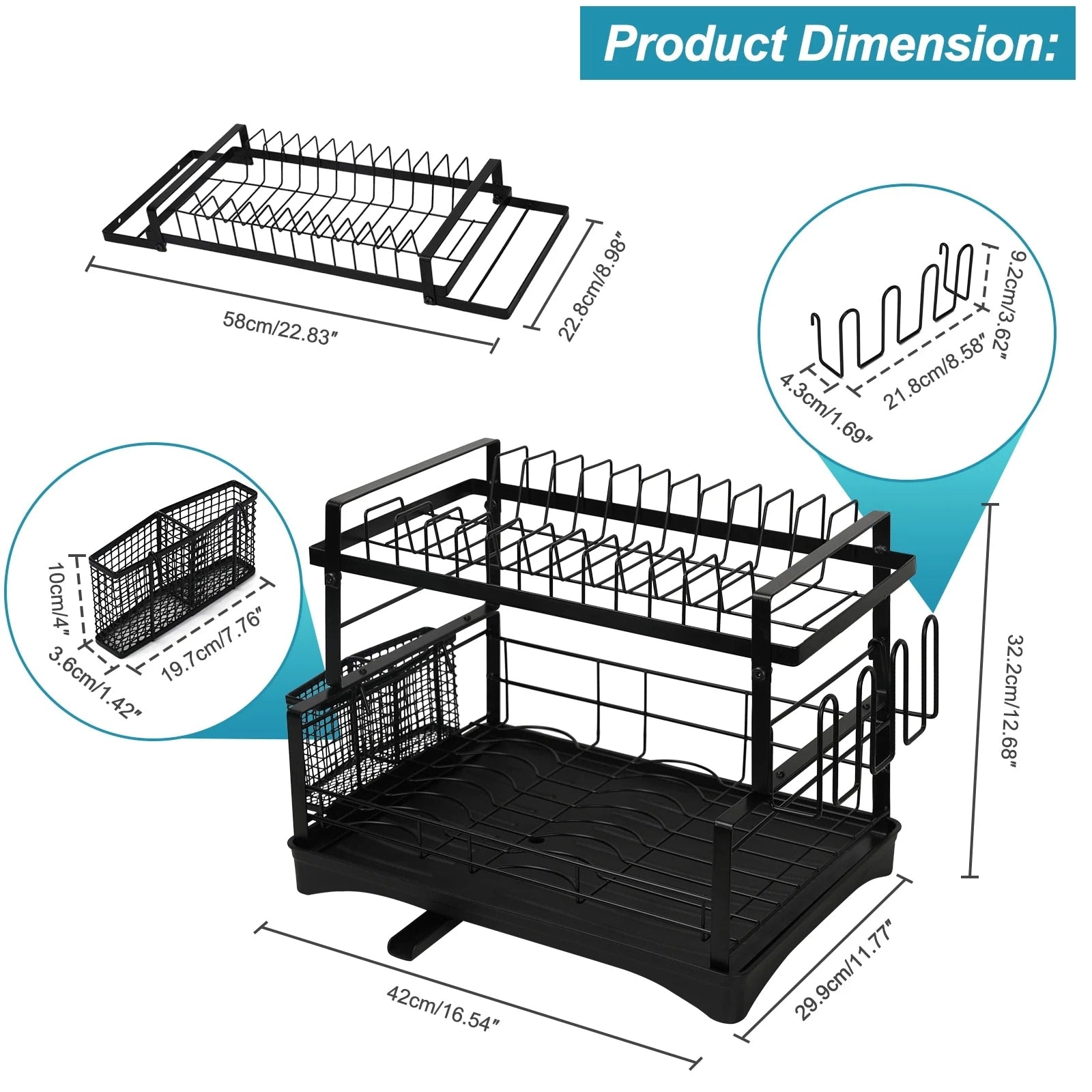 2 Piece Cookware Organizer Rack Set