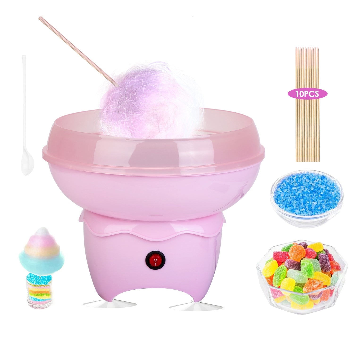Portable Cotton Candy Maker Electric Candy Machine for Kids Fun