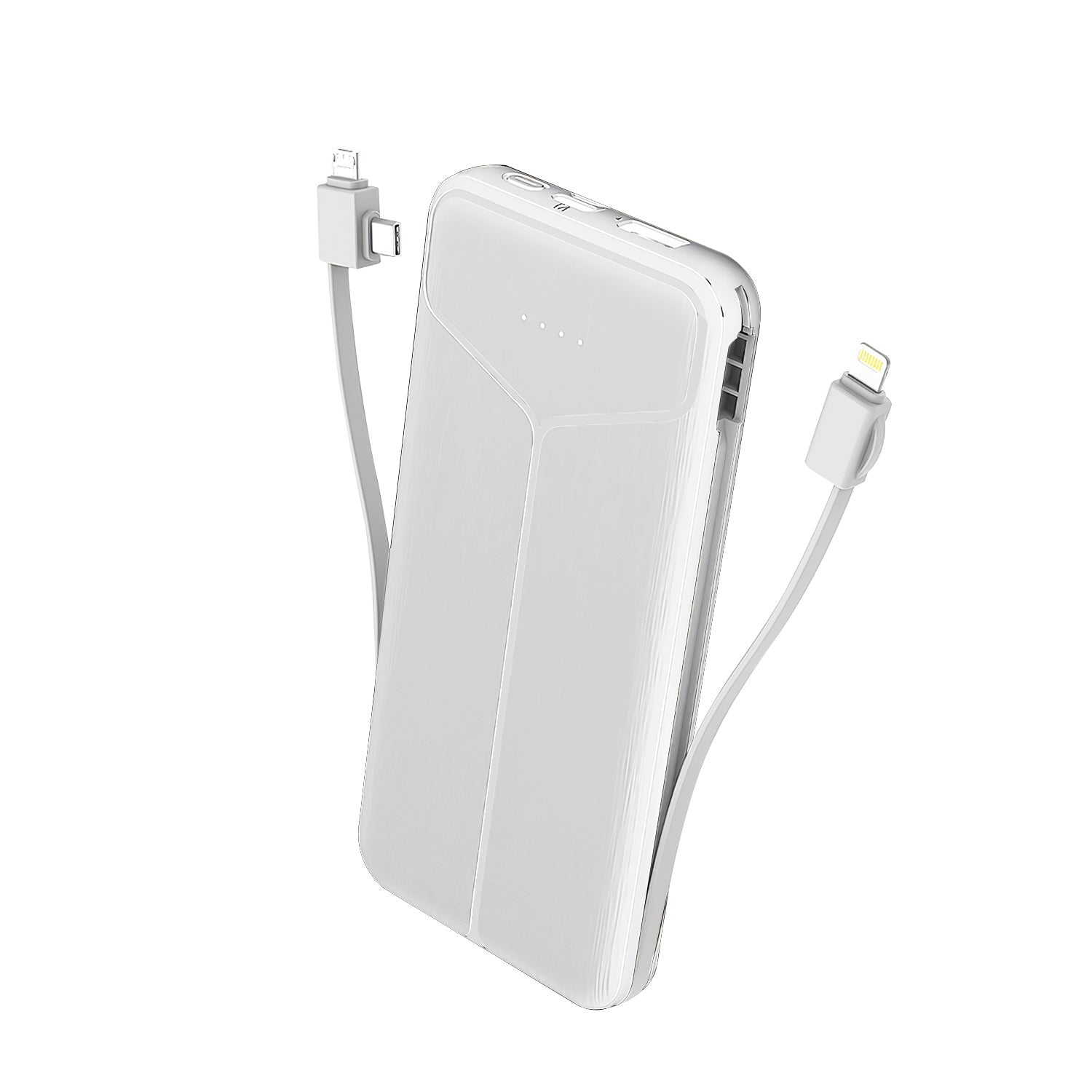 10000mAh Power Bank with Built in Cables Multi Output Charger