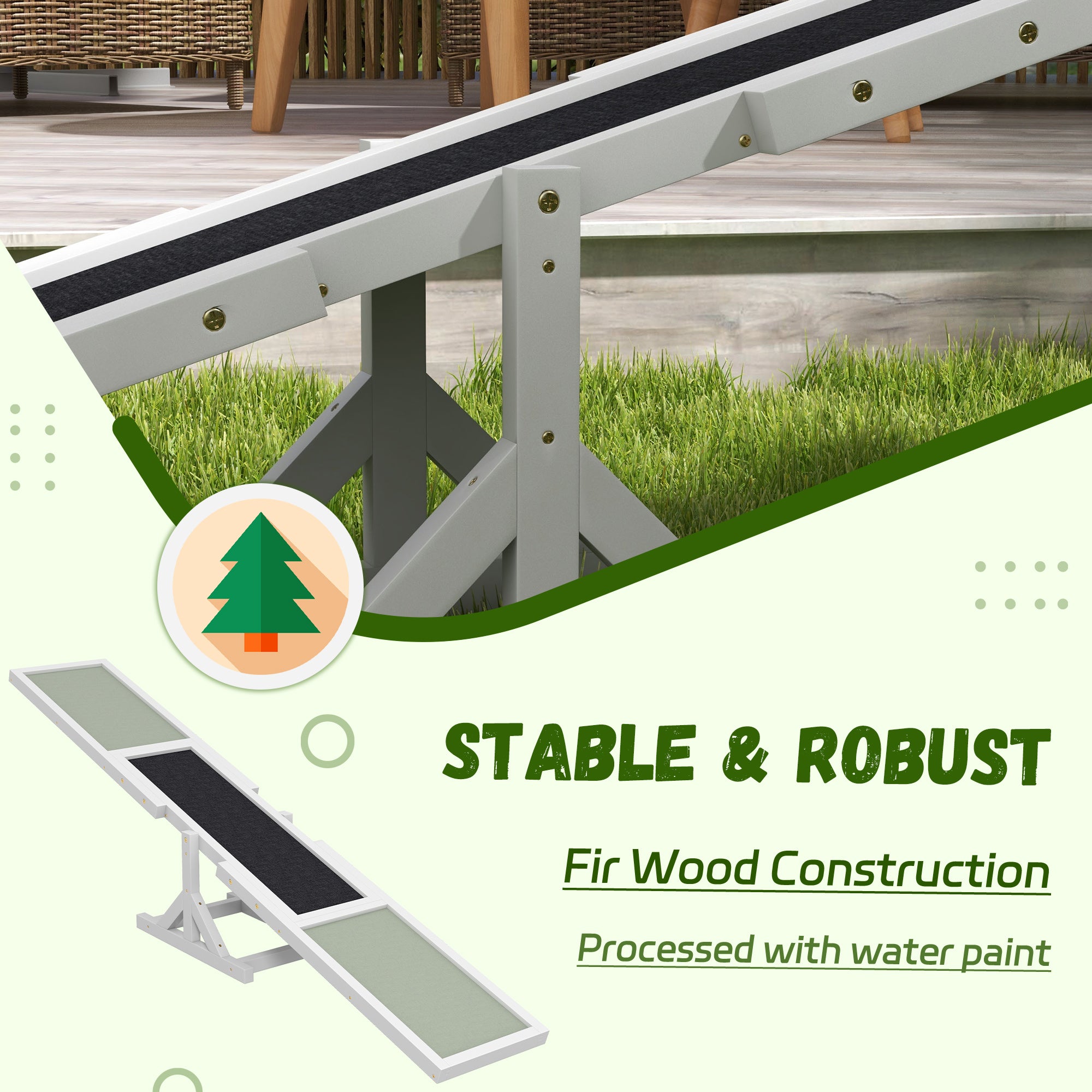 Professional Wooden Dog Agility Seesaw for Training and Exercise