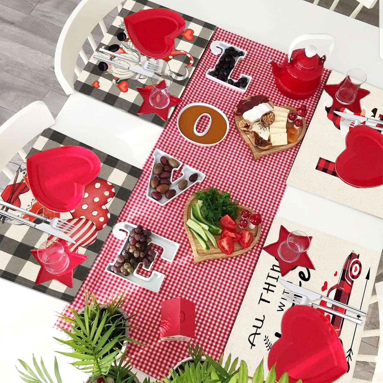 Valentine’s Day Gnome Placemats Set of 4