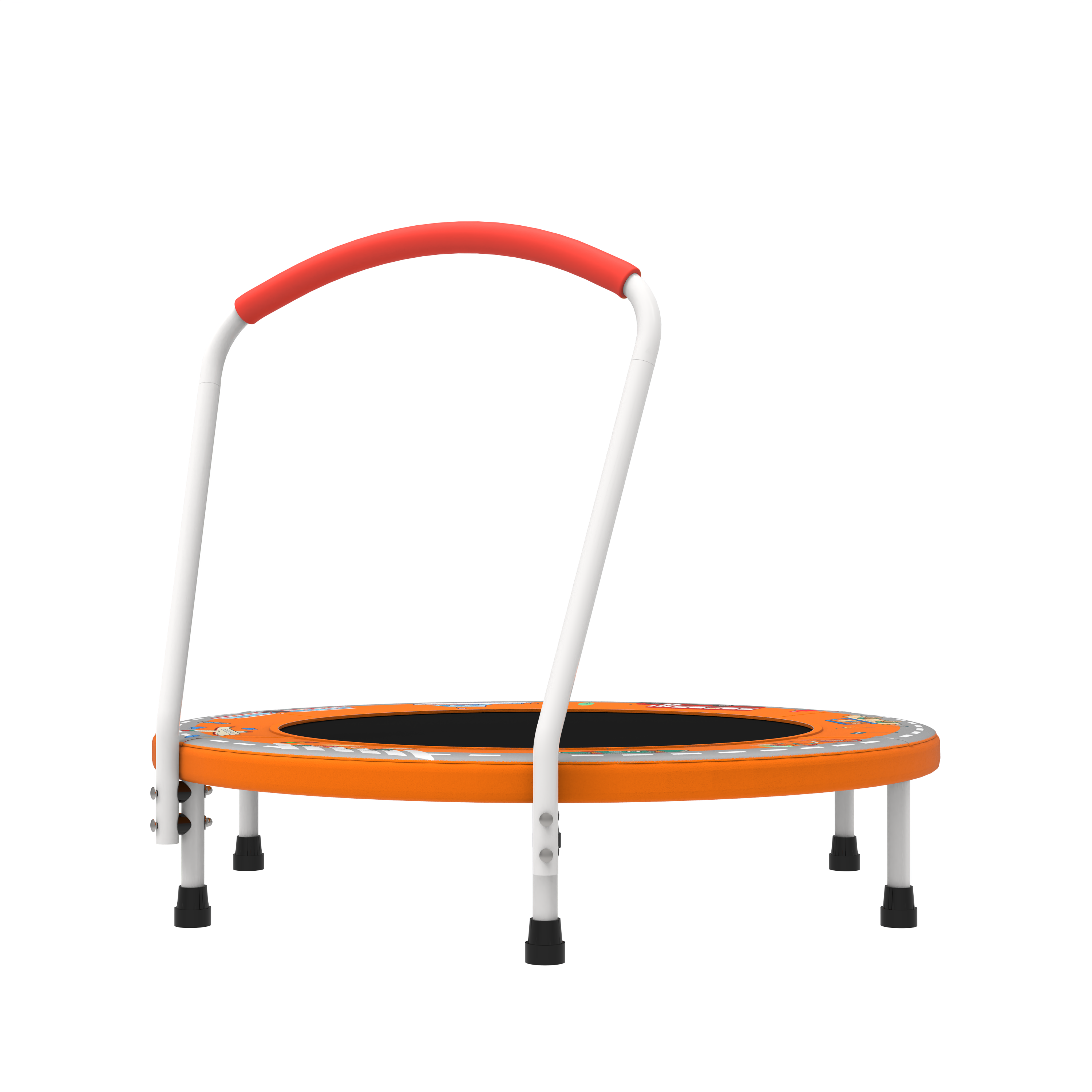 Safe Kids Mini Trampoline with Handle for Indoor Outdoor Fun