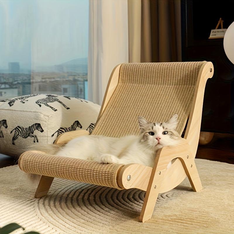 Premium 2 in 1 Cat Hammock and Scratching Post Rest Chair