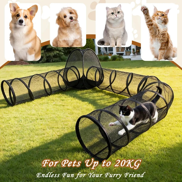 Premium Outdoor Cat Enclosure Portable Playpen with Tunnel
