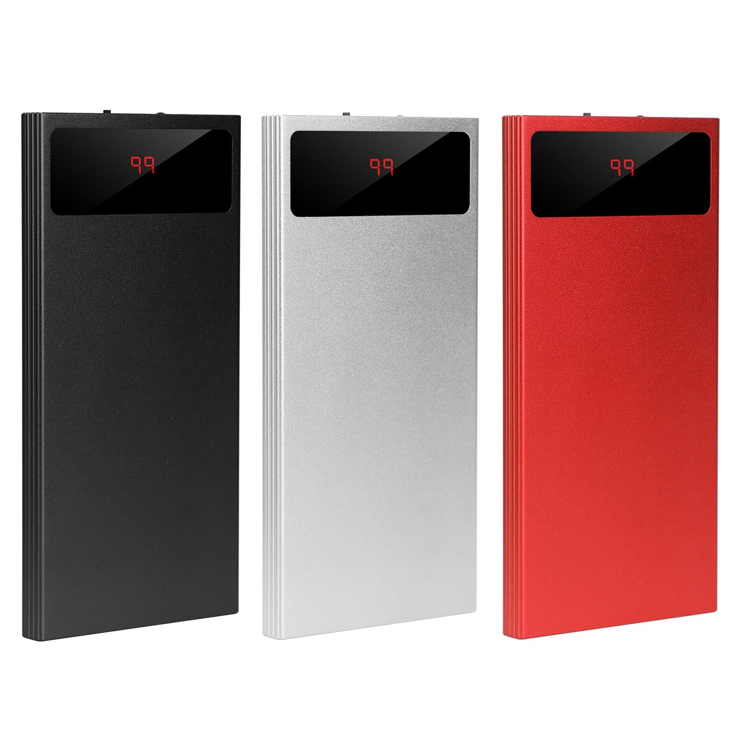 20000mAh Power Bank Ultra Thin Dual USB Fast Charger Display