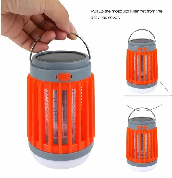 Solar USB Mosquito Killer Lamp LED Bug Zapper Outdoor Light