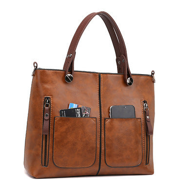 Retro Large Capacity Handbags Simple Womens Crossbody Shoulder Bags