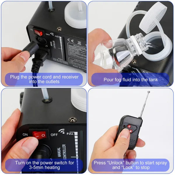 400W Fog Machine RGB LED Party Smoke Fogger