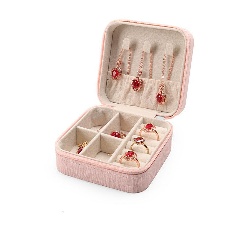 Premium Jewelry Organizer Box Compact Travel Storage Case