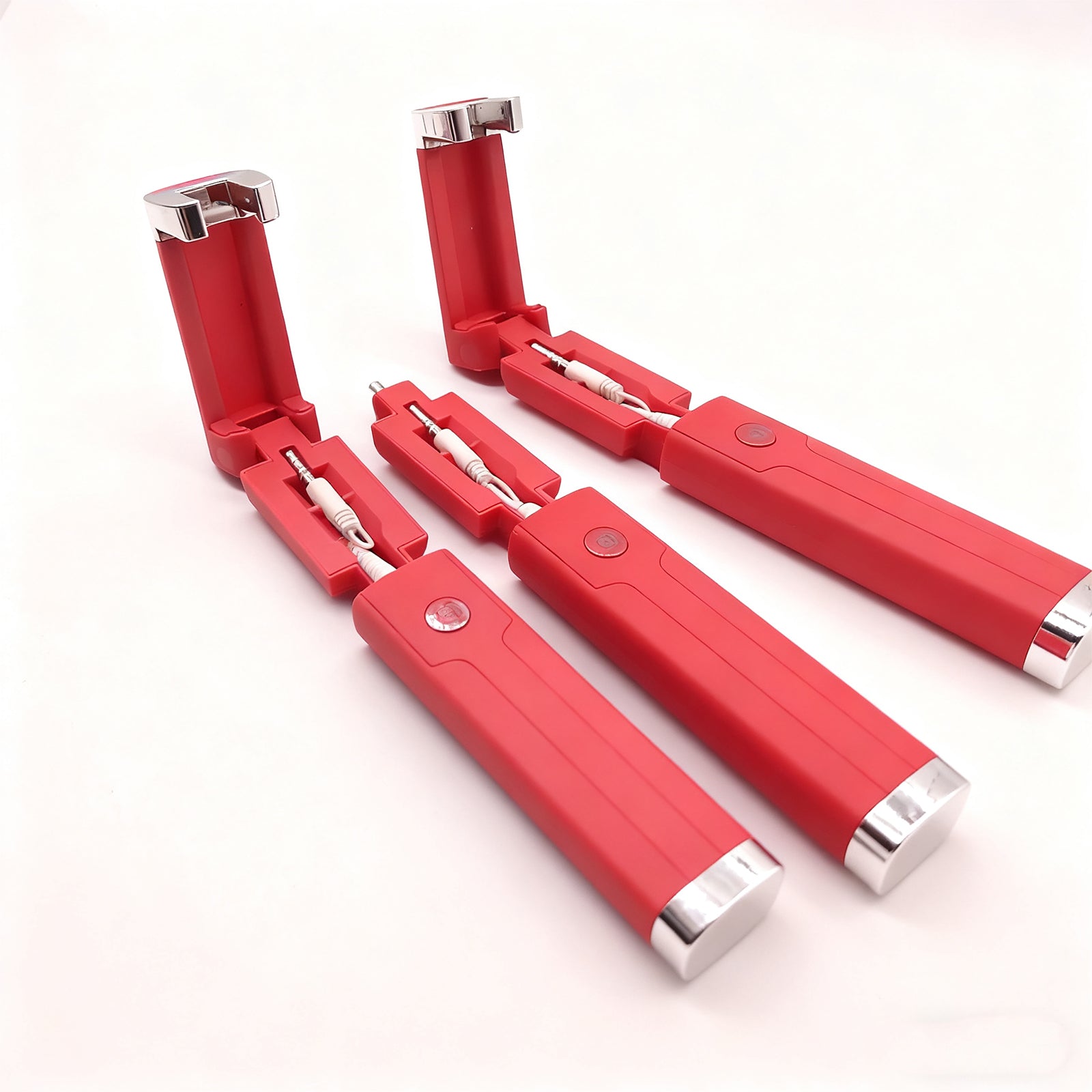 Lipstick Selfie Stick Compact Mini Tripod with Remote Red
