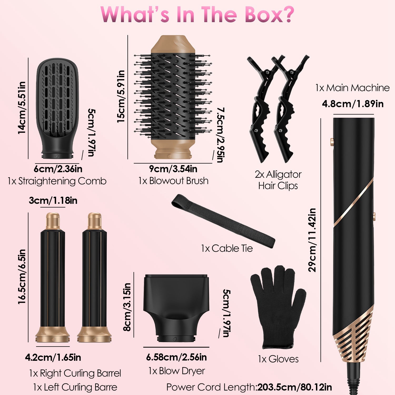 Professional 5-in-1 Hot Air Styler for Curling & Volumizing