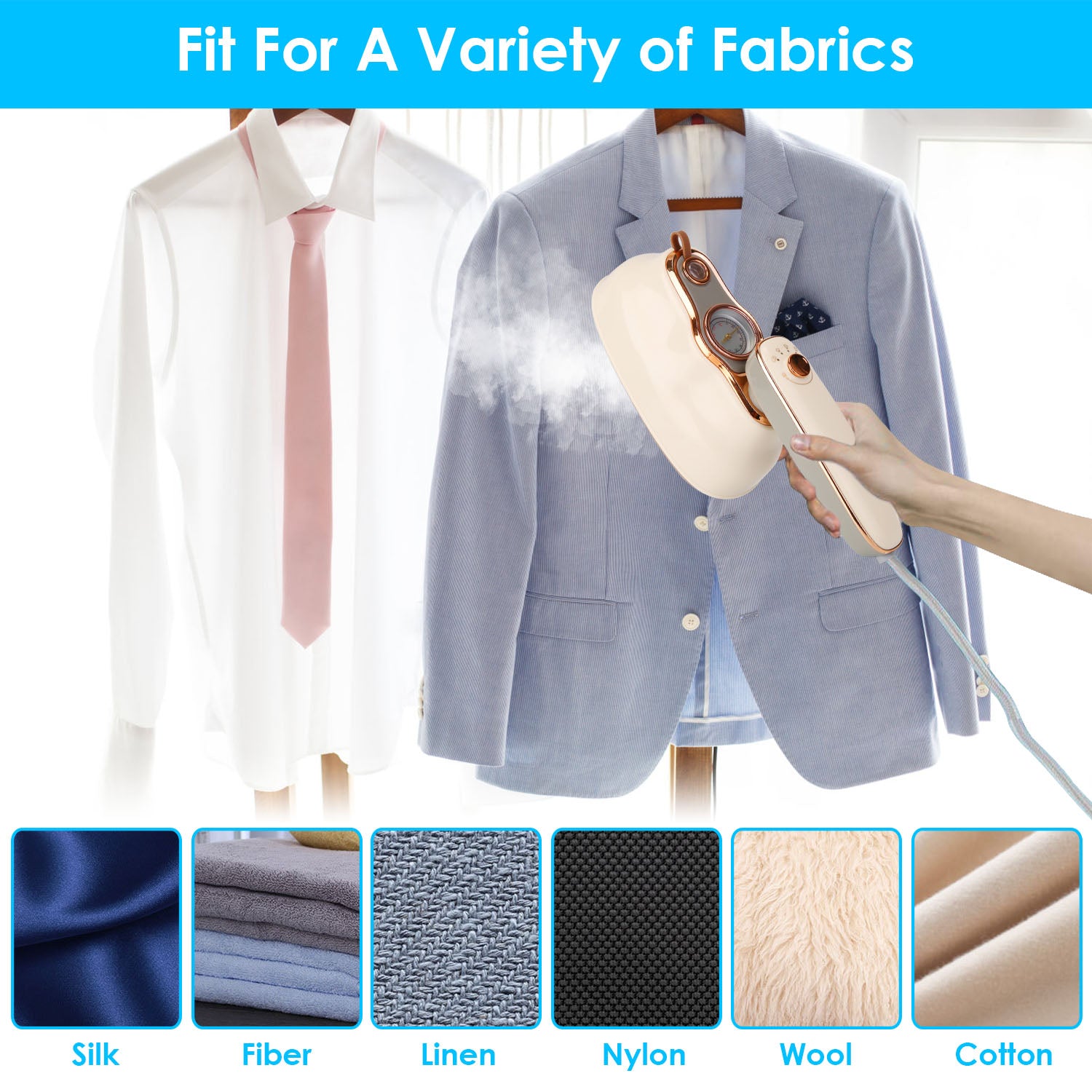 1200W Foldable Handheld Clothes Iron Steamer with Display