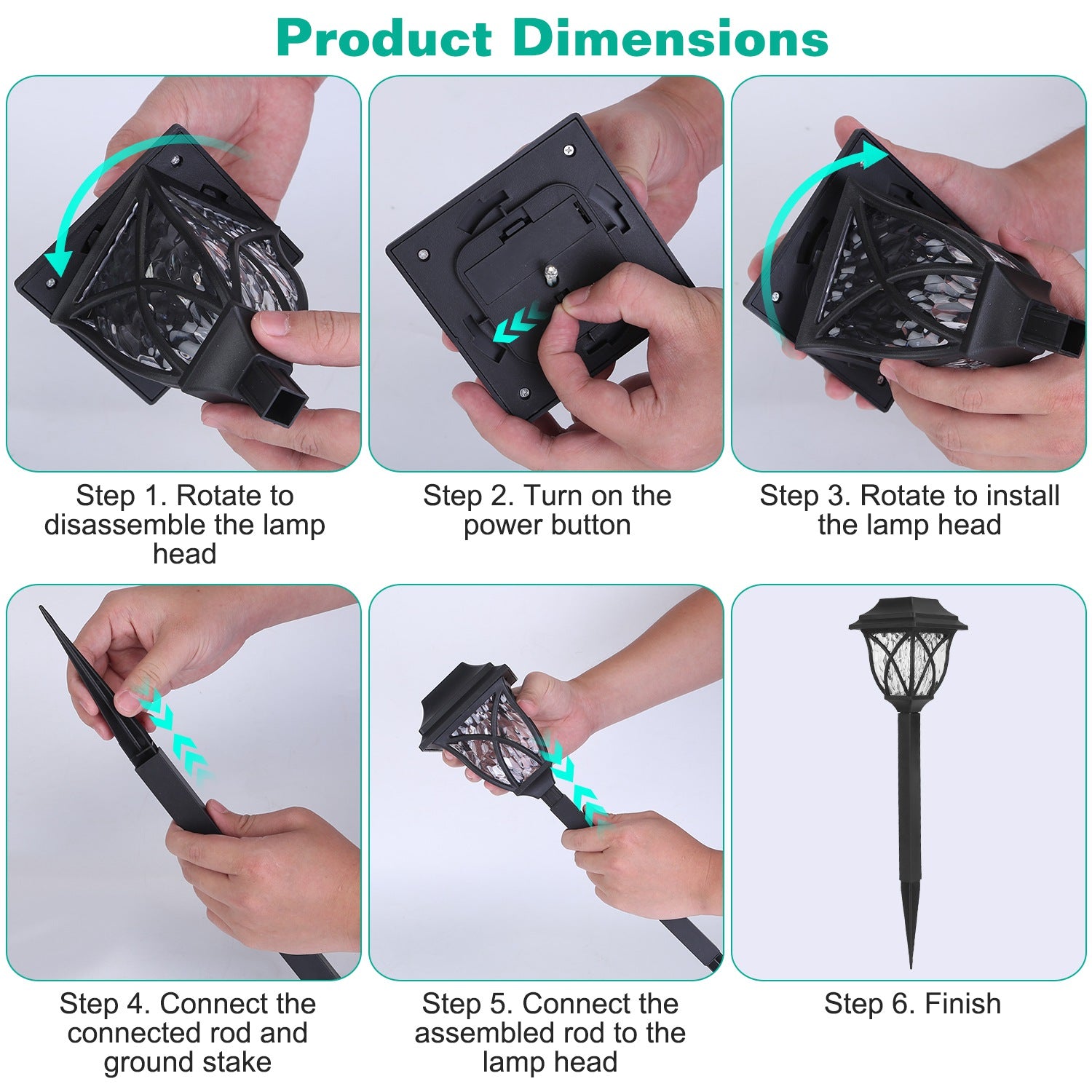 Elegant Solar Garden Stake Lights Waterproof Pathway Decor Glow