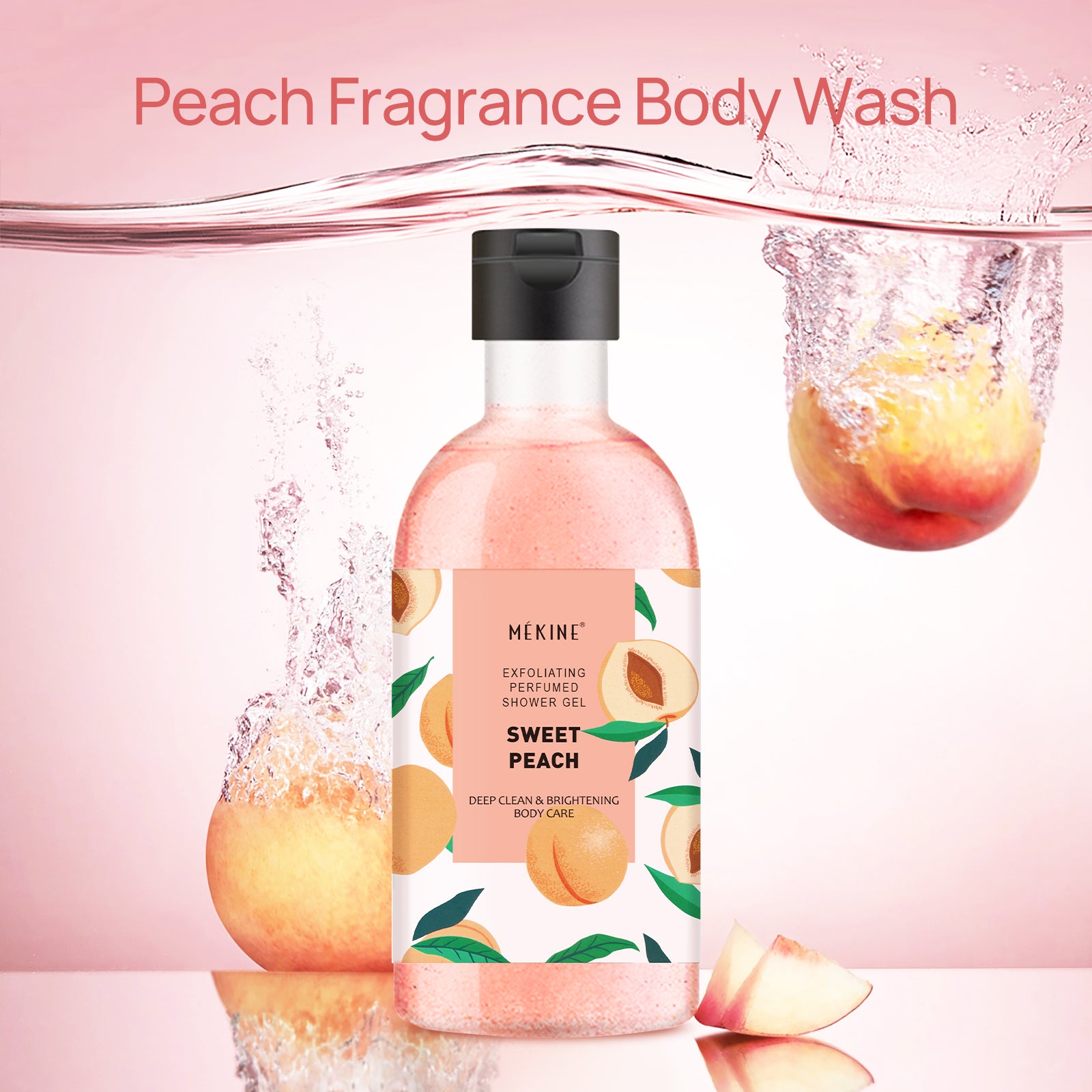 Refreshing Peach Shower Gel for Soft Smooth & Fragrant Skin
