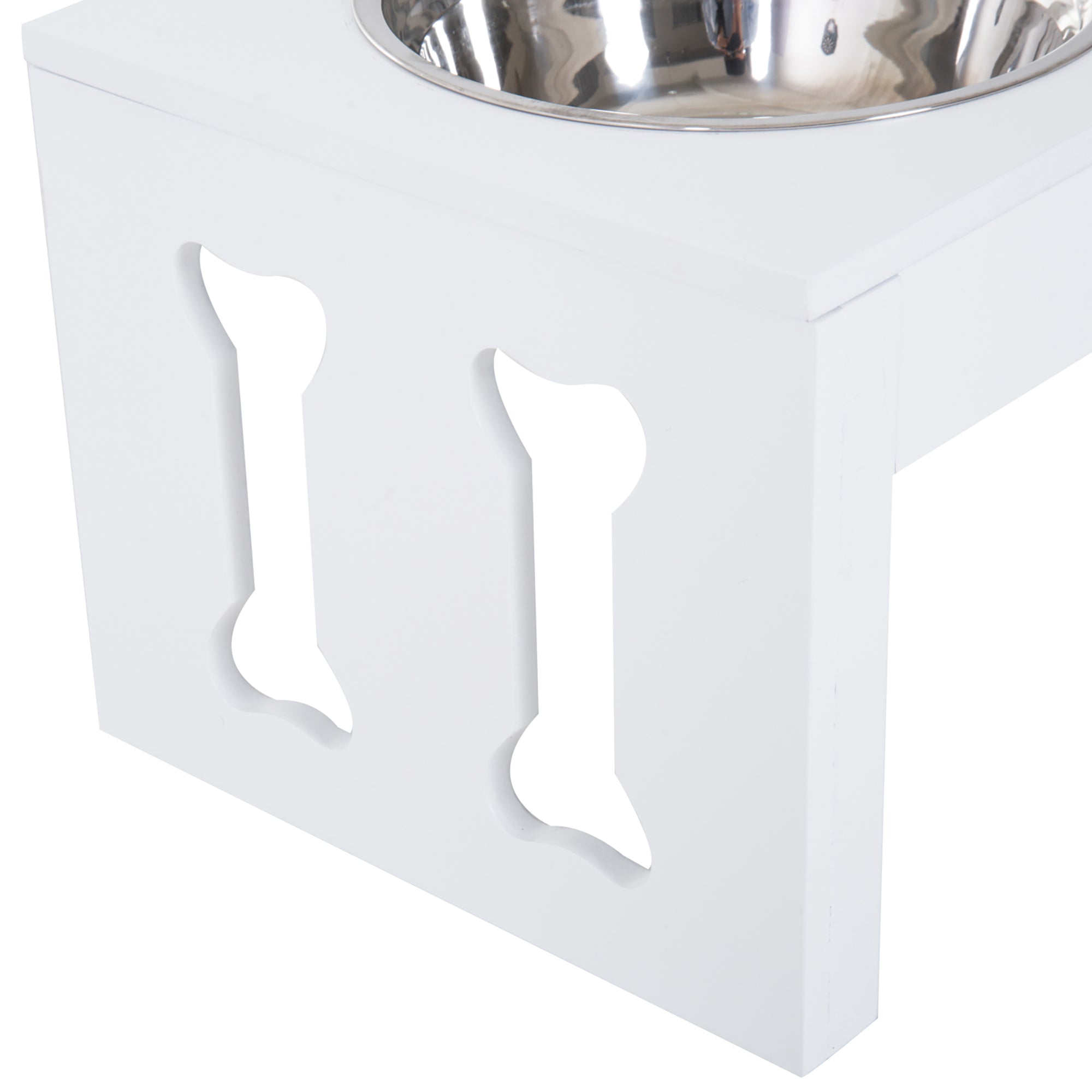 Modern Wooden Elevated Dog Bowls Decorative Raised Feeding Station