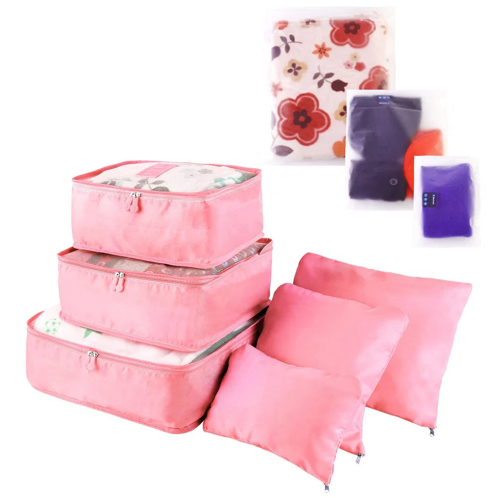 9Pcs Travel Packing Cubes Clothes Storage Organizer Set Bags