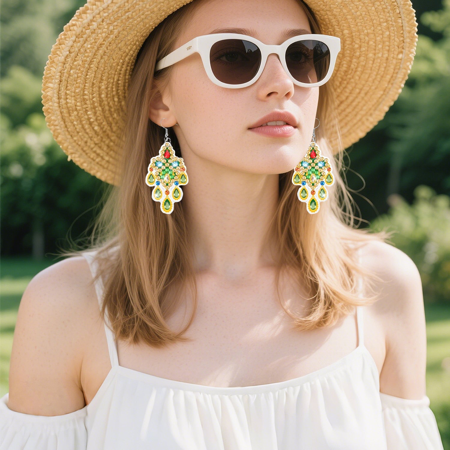 DIY Rhinestone Earrings Kit Creative Jewelry Making Set