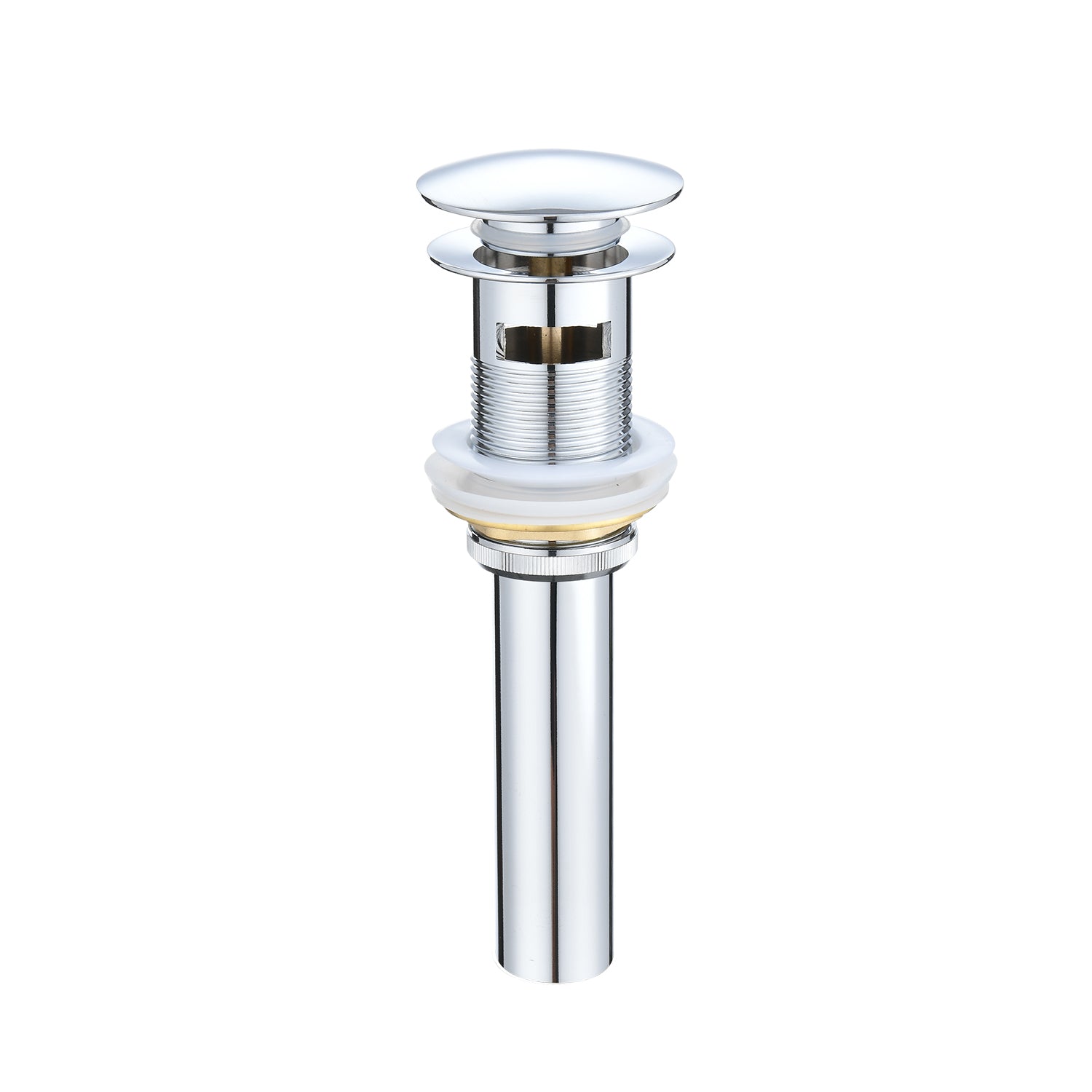 Premium Pop-Up Sink Drain with Overflow Stainless Steel Design
