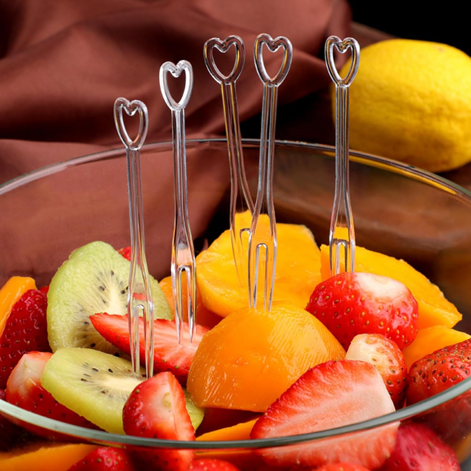 200pcs Disposable Mini Tasting Forks Plastic Appetizer Picks