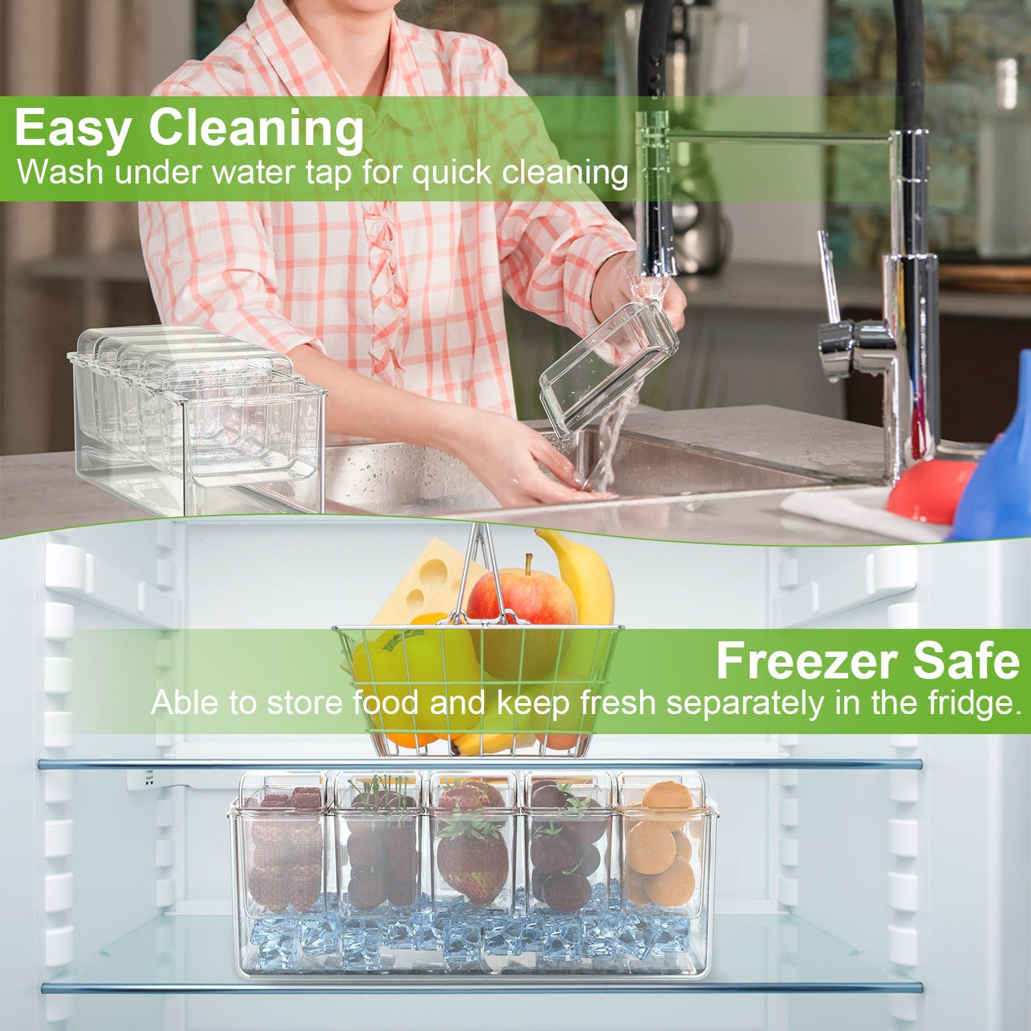 Ice Chilled Condiment Caddy Serving Tray with 5 Containers