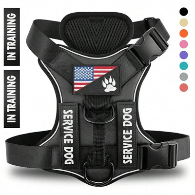 Premium Reflective Dog Harness Breathable Polyester Strap