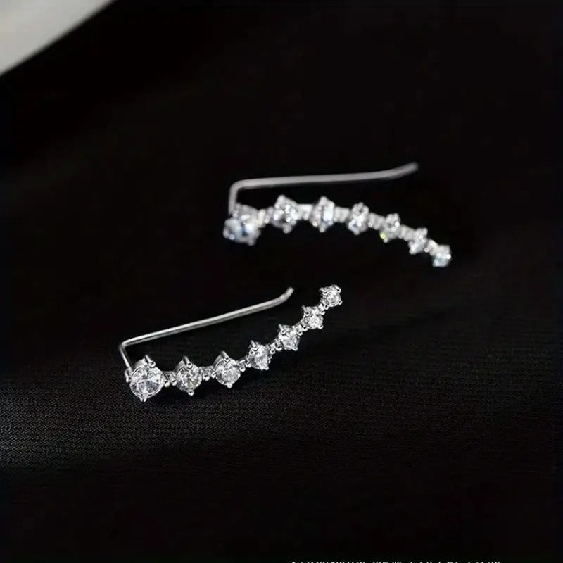 Elegant Shiny Earrings Flowing Luster Stylish Statement Jewelry