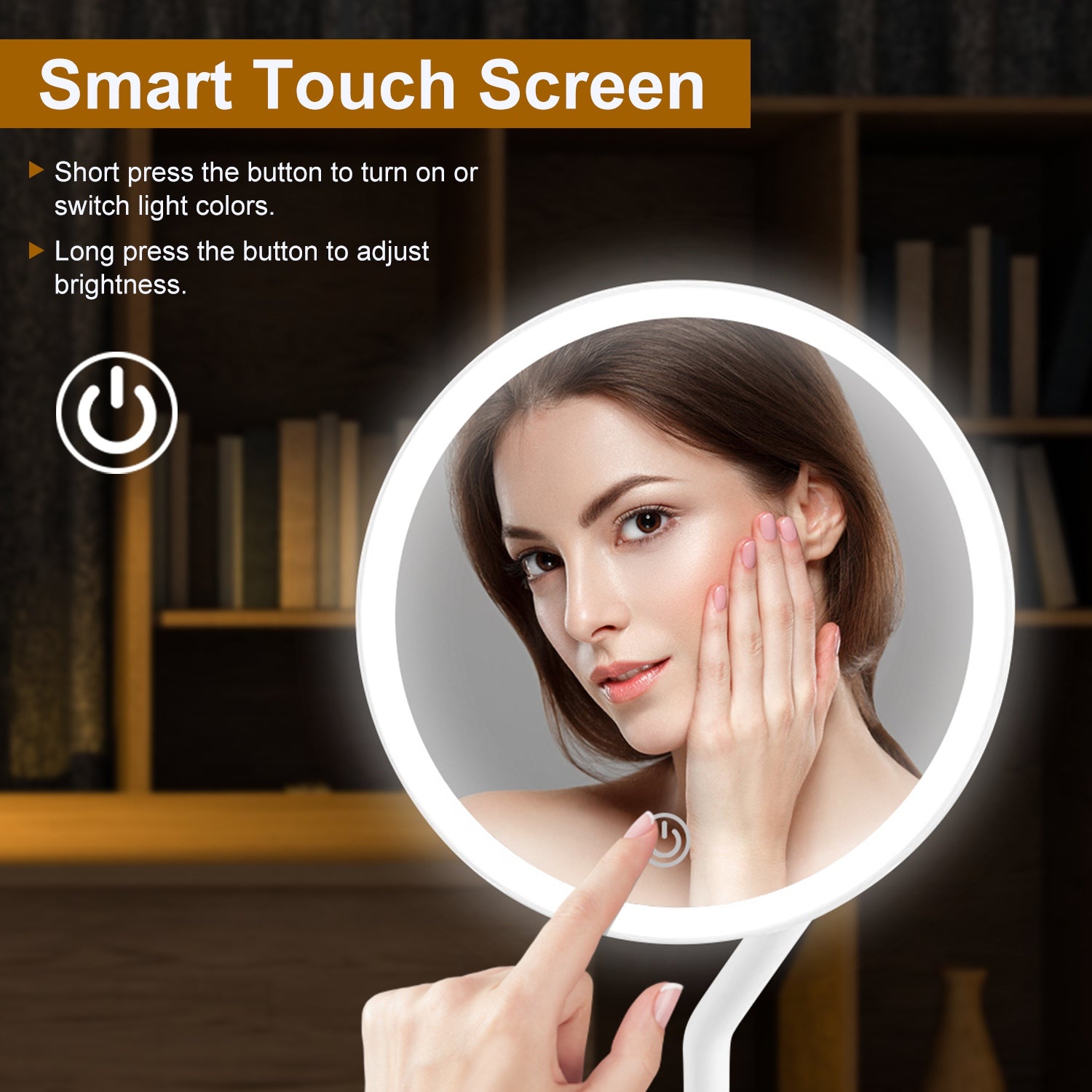 LED Makeup Mirror with 5X Magnification Dimmable Light Vanity
