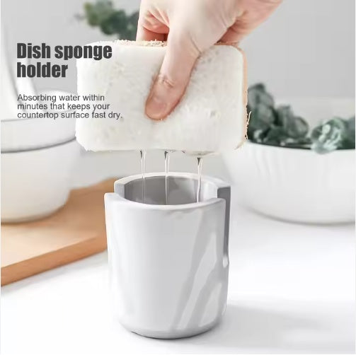 Premium Diatom Mud Sponge Rack Kitchen & Bathroom Sink Caddy