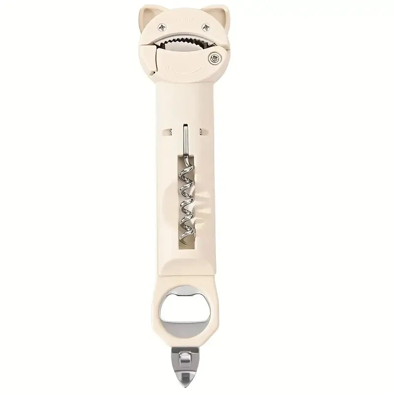 4-in-1 & 5-in-1 Can Opener Bottle Opener Multi Lid Tool Easy Grip