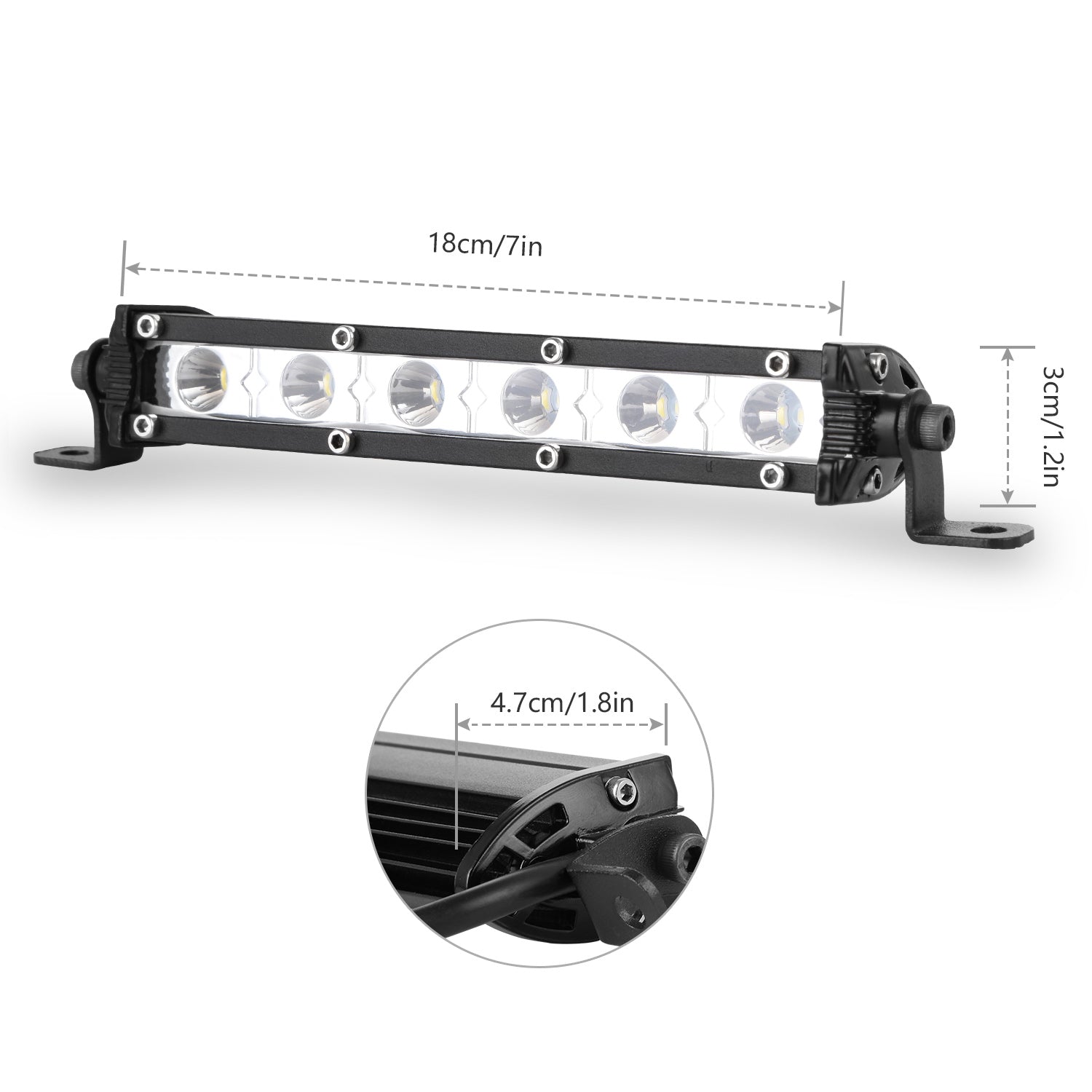 Ultra Slim LED Light Bar Powerful Offroad Spot Beam Work Light
