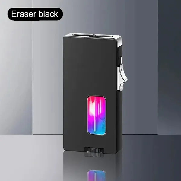 Premium Dual Flame Lighter Windproof Jet Blue Flame Metal Body
