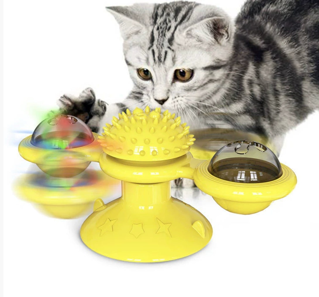 Premium Interactive Cat Toy Set with Rotating Disk and Teasers