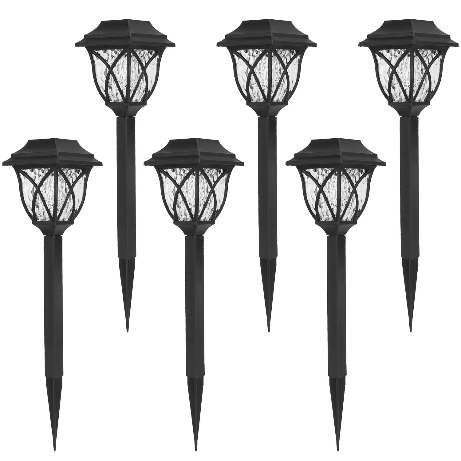 Elegant Solar Garden Stake Lights Waterproof Pathway Decor Glow