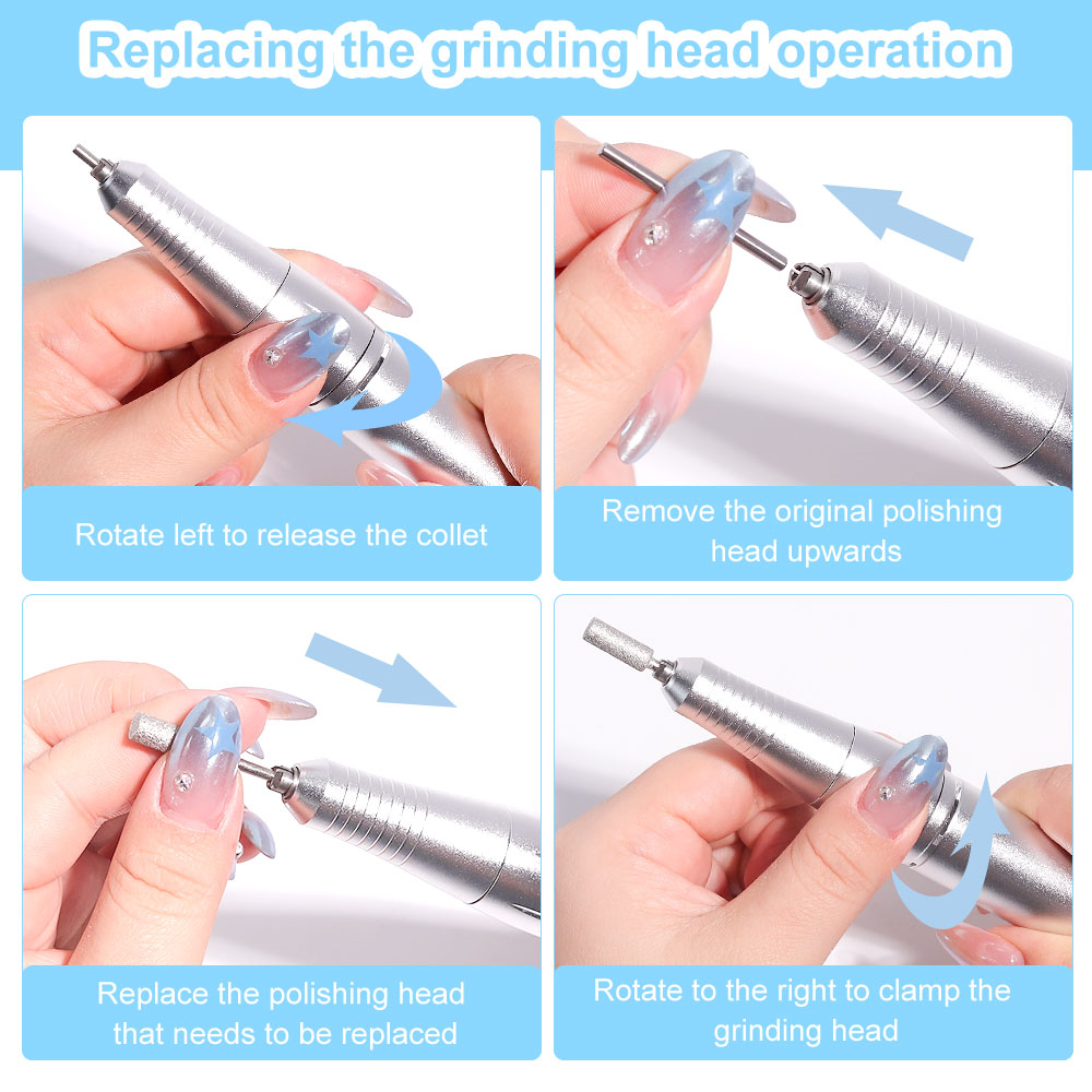 45000RPM Rechargeable Portable Nail Drill Kit