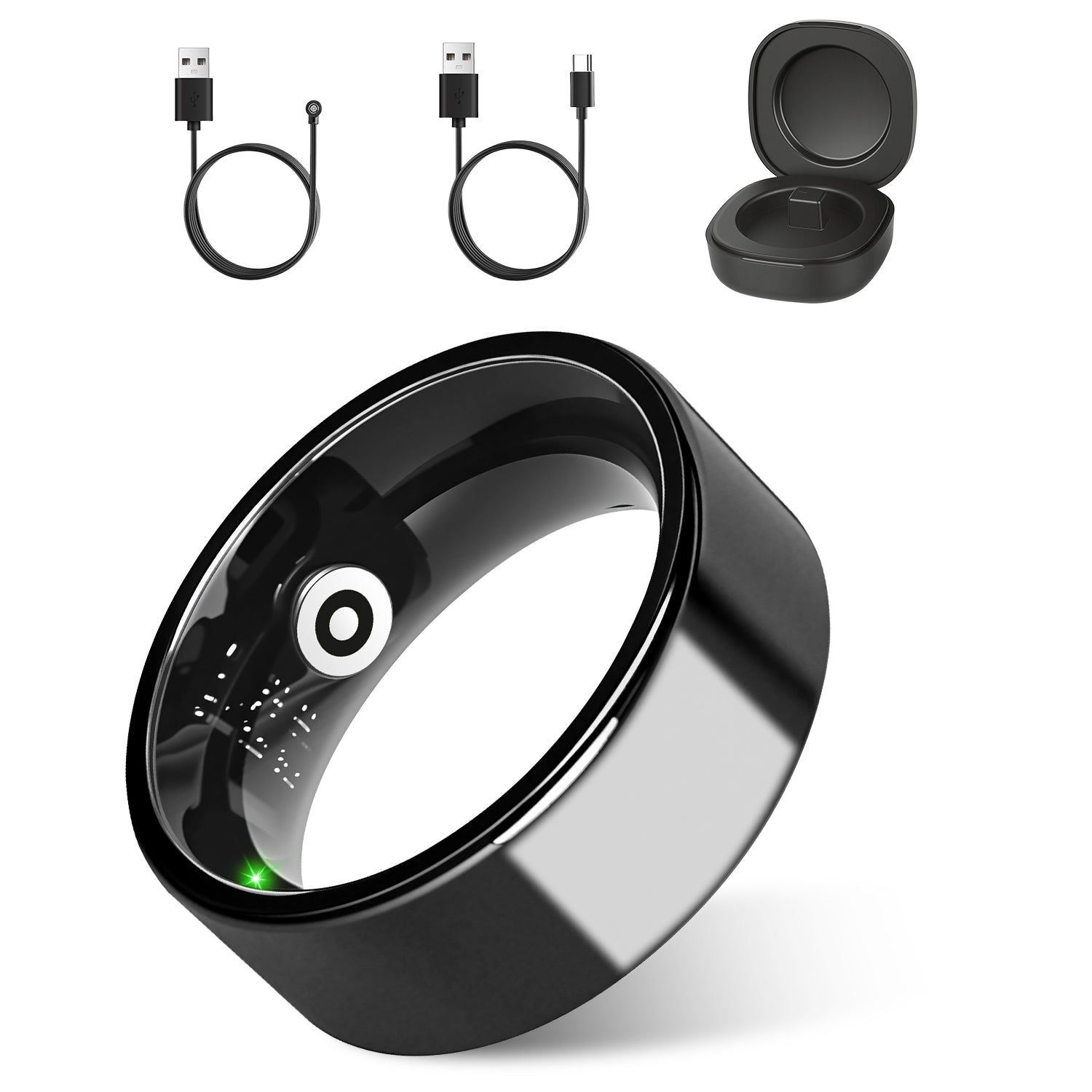 Smart Ring Health Tracker with Sleep, HRV & 7-Day Battery for iOS Android
