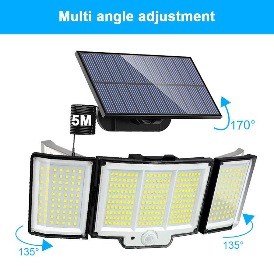 348 LED Solar Street Light Motion Sensor Remote Waterproof Lamp