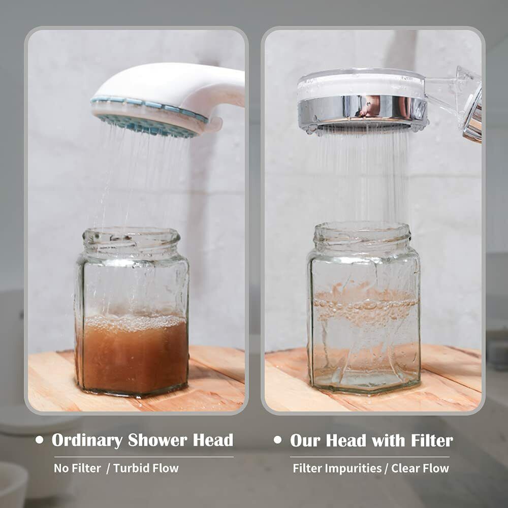 High Pressure Filter Shower Head 3 Mode Water Saving