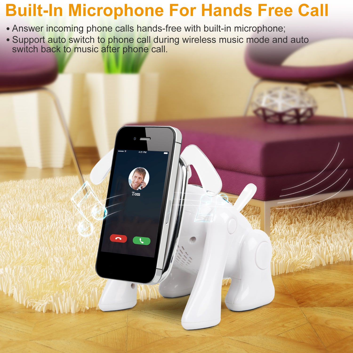Cute Puppy Bluetooth Speaker Portable Stereo Mini Music Player
