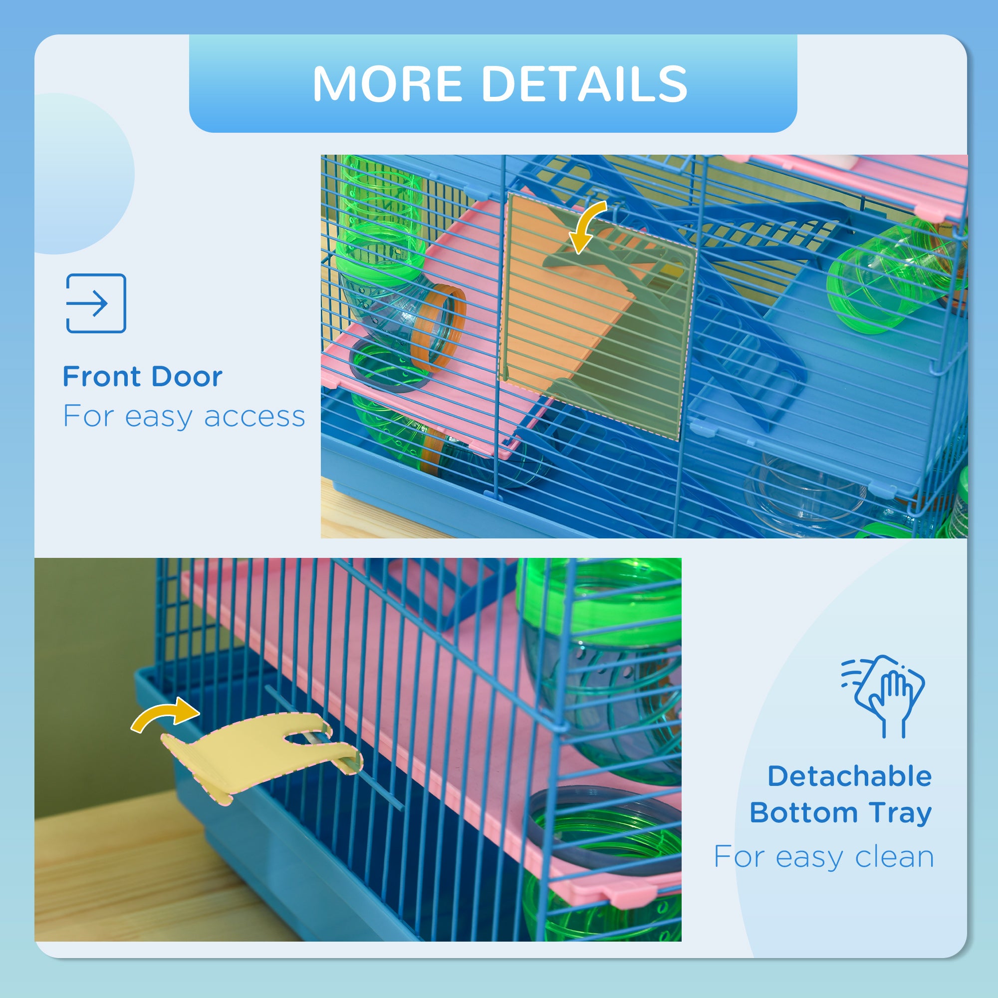 Premium 5 Tier Hamster Cage with Tunnels and Accessories