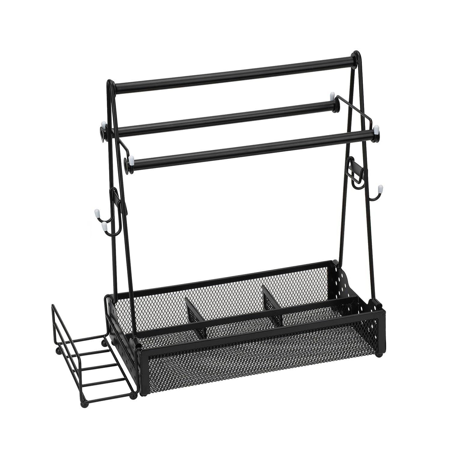 Metal Grill Utensil Caddy with Paper Towel Holder