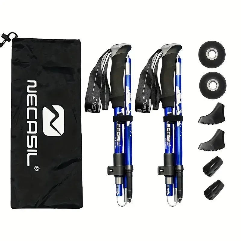 Lightweight Folding Trekking Cane with EVA Grip & Durable Lock