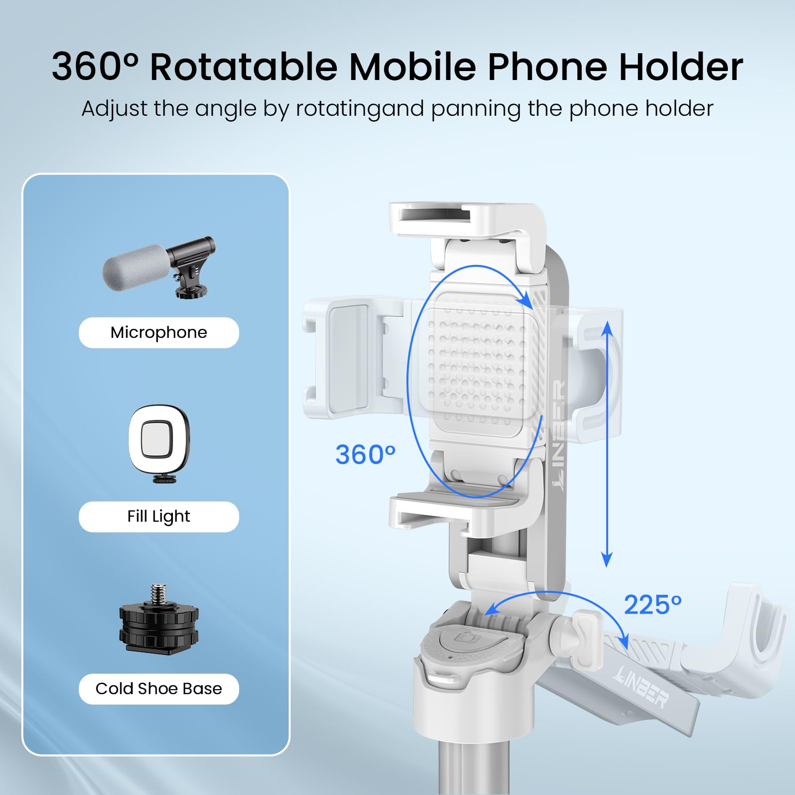 Mini Selfie Tripod 3 in 1 with Remote Foldable Phone Stand